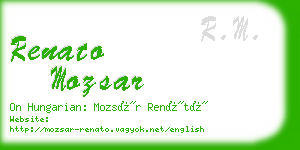 renato mozsar business card